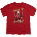 Power Rangers Unleash Kids Youth T Shirt Red Officially Licensed