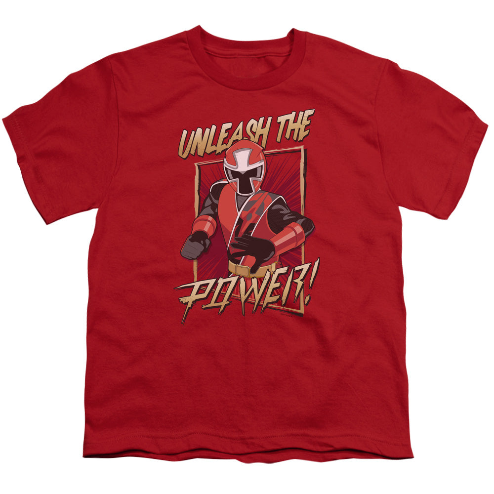 Power Rangers Unleash Kids Youth T Shirt Red Officially Licensed