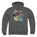 Power Rangers Panels Mens Hoodie Charcoal Officially Licensed
