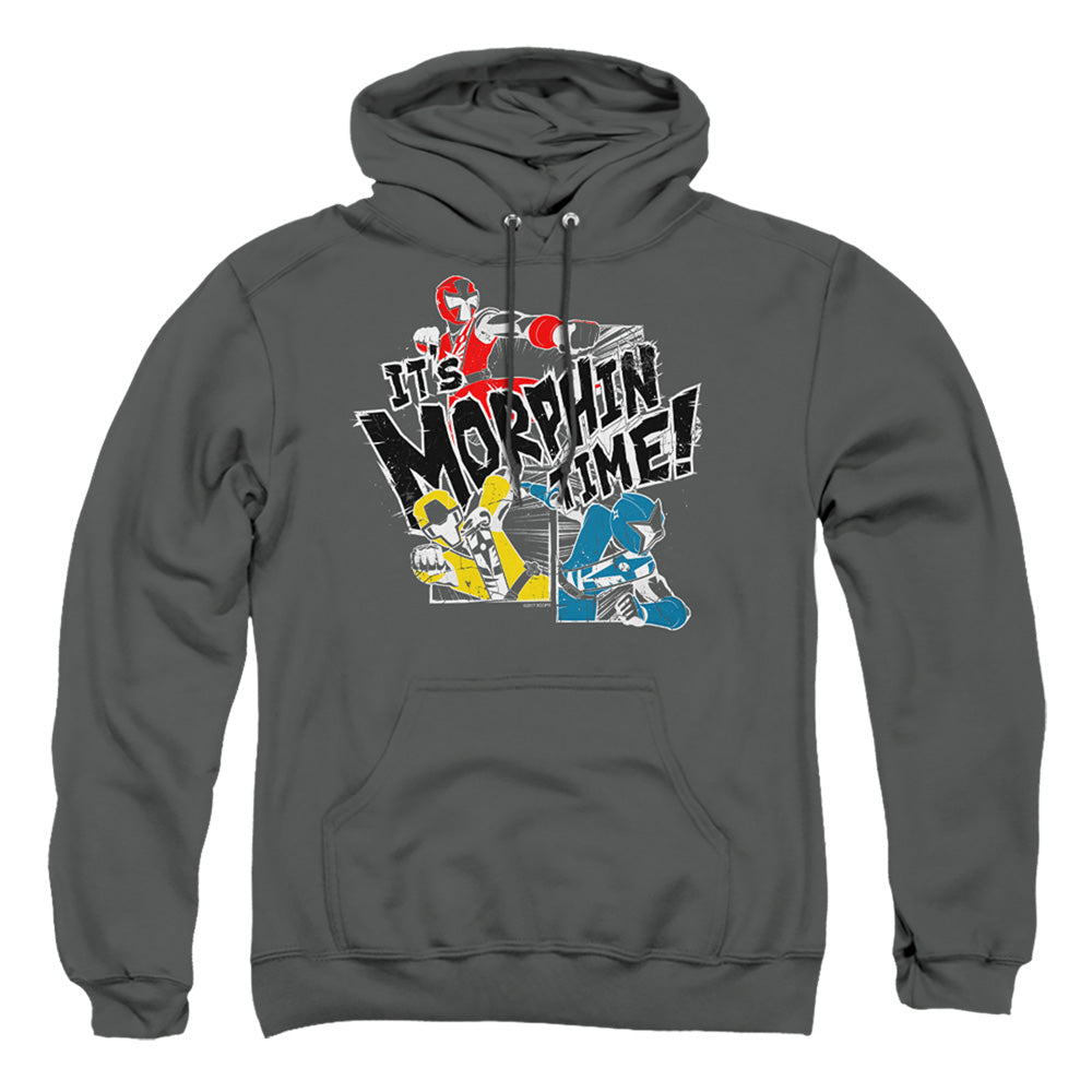 Power Rangers Panels Mens Hoodie Charcoal Officially Licensed