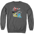 Power Rangers Panels Mens Crewneck Sweatshirt Charcoal Officially Licensed
