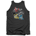 Power Rangers Panels Mens Tank Top Shirt Charcoal Officially Licensed