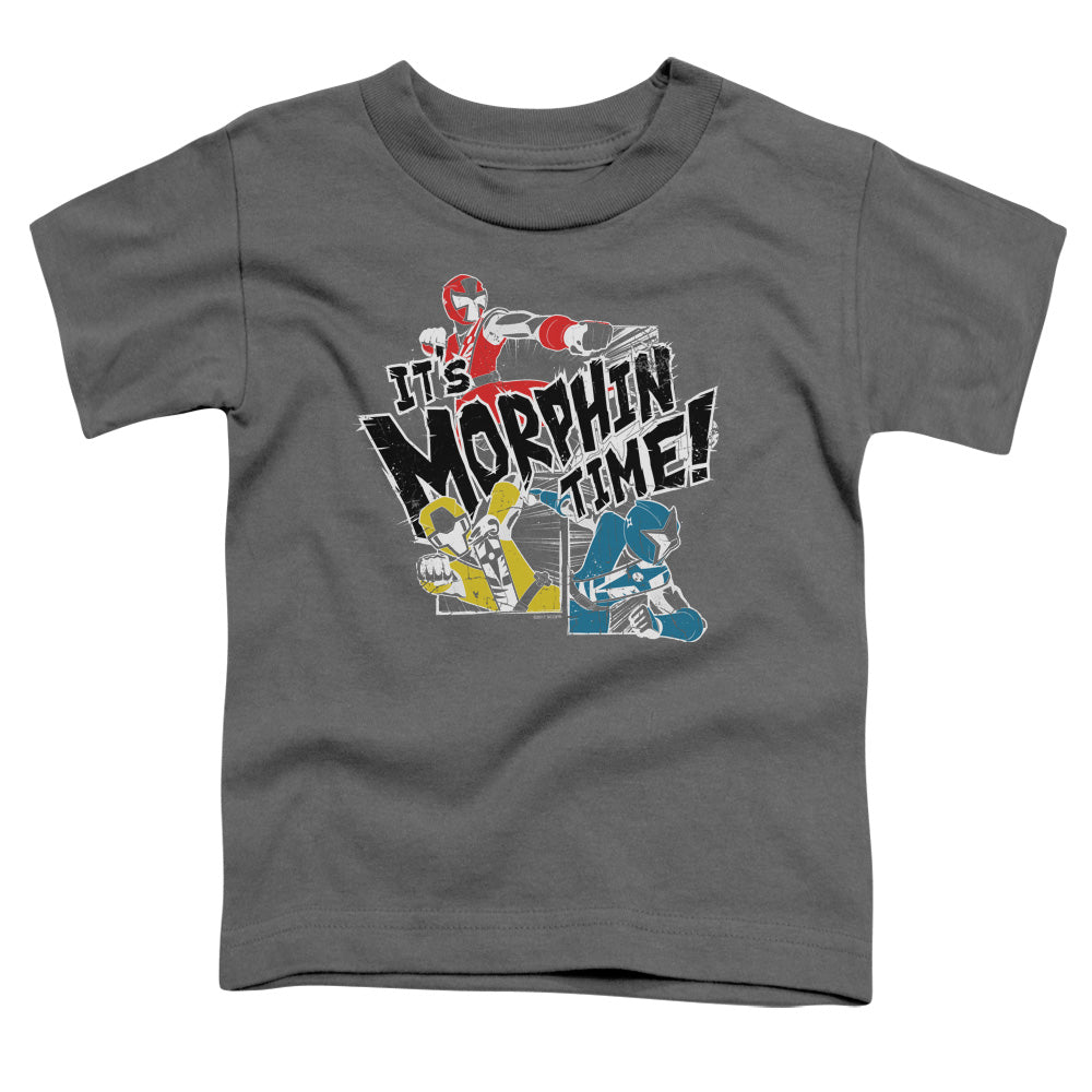 Power Rangers Panels Toddler Kids Youth T Shirt Charcoal Officially Licensed