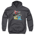 Power Rangers Panels Kids Youth Hoodie Charcoal Officially Licensed