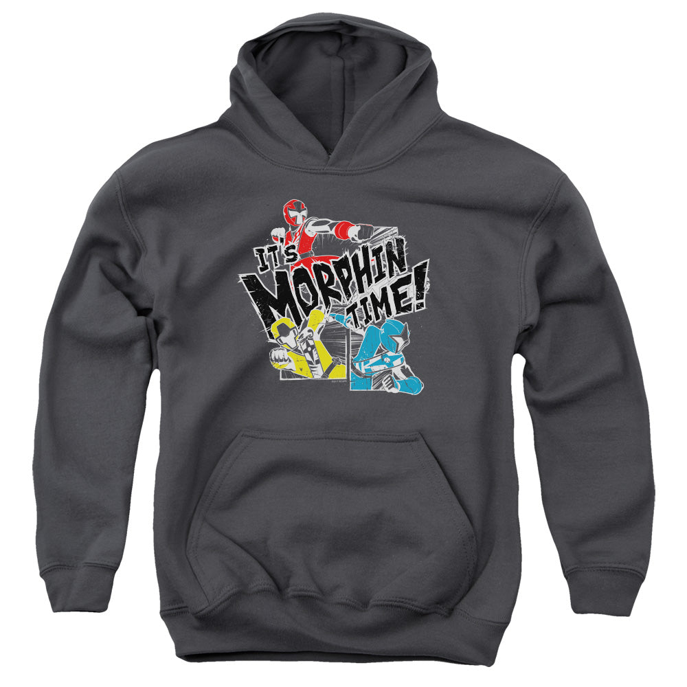 Power Rangers Panels Kids Youth Hoodie Charcoal Officially Licensed