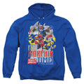 Power Rangers Morphin Time Mens Hoodie Royal Blue Officially Licensed