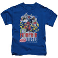 Power Rangers Morphin Time Juvenile Kids Youth T Shirt Royal Blue Officially Licensed