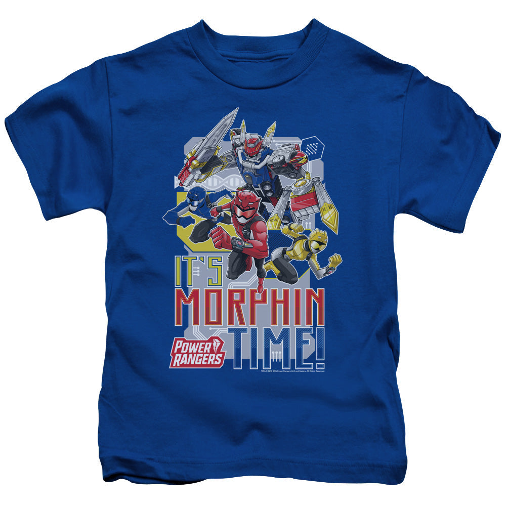 Power Rangers Morphin Time Juvenile Kids Youth T Shirt Royal Blue Officially Licensed