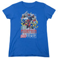 Power Rangers Morphin Time Womens T Shirt Royal Blue Officially Licensed