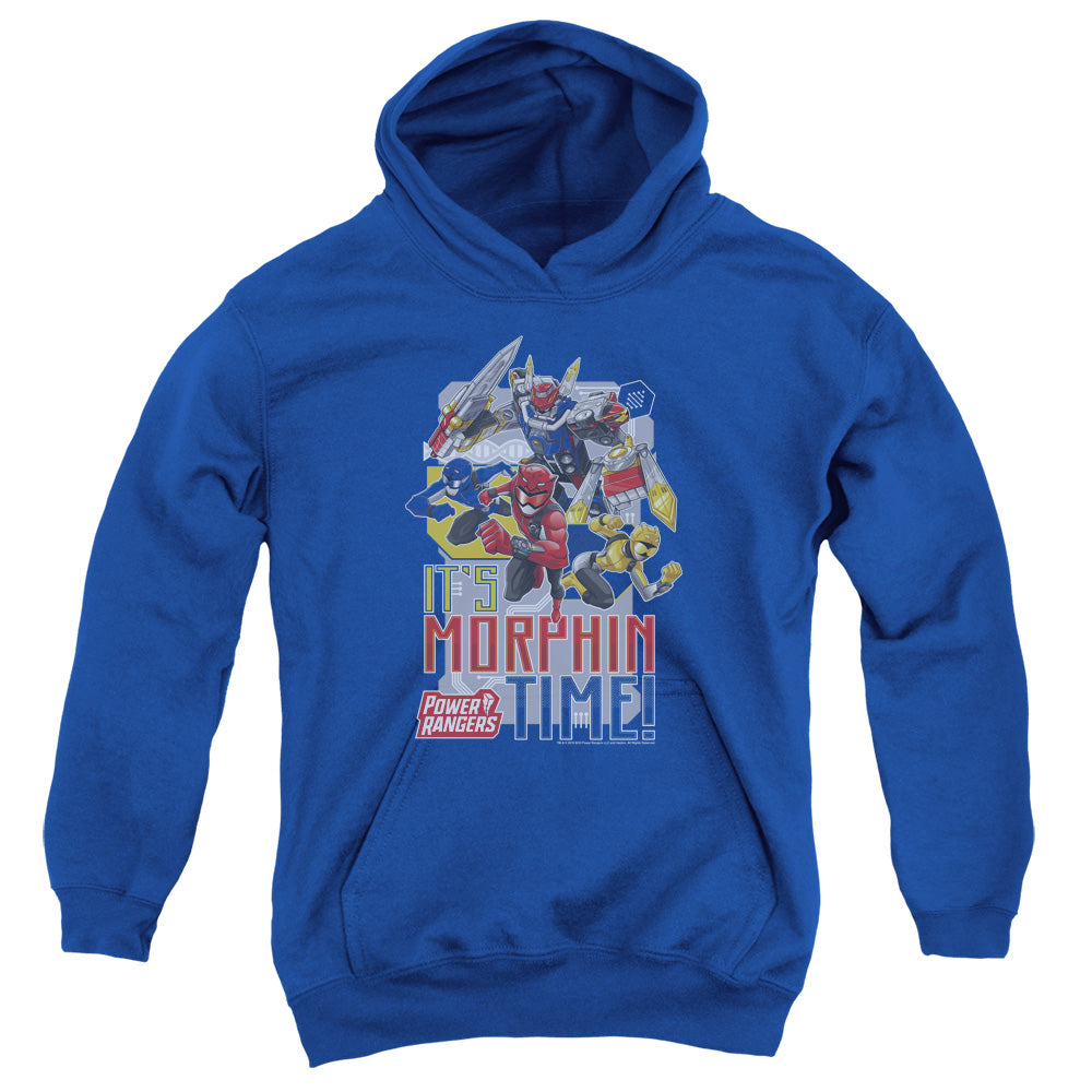 Power Rangers Morphin Time Kids Youth Hoodie Royal Blue Officially Licensed
