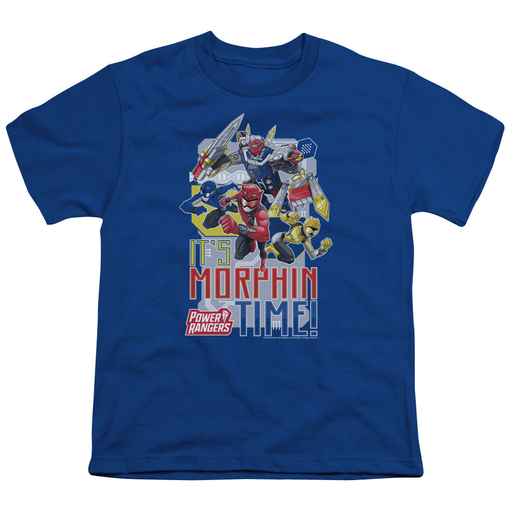 Power Rangers Morphin Time Kids Youth T Shirt Royal Blue Officially Licensed