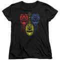 Power Rangers Red Yellow Blue Womens T Shirt Black Officially Licensed