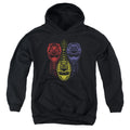 Power Rangers Red Yellow Blue Kids Youth Hoodie Black Officially Licensed