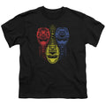 Power Rangers Red Yellow Blue Kids Youth T Shirt Black Officially Licensed
