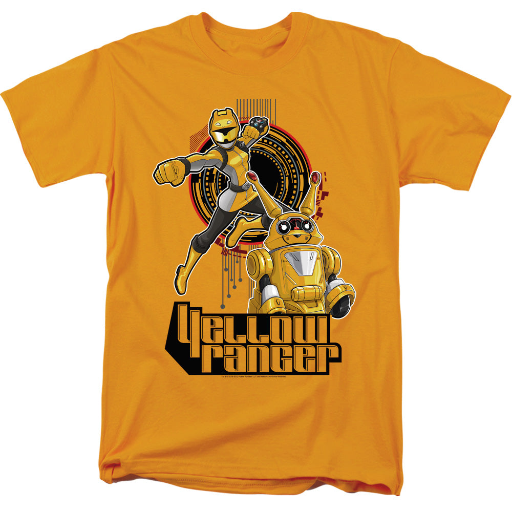 Power Rangers Yellow Ranger Mens T Shirt Gold Officially Licensed