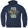 Power Rangers Go Go Mens Hoodie Navy Blue Officially Licensed