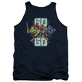 Power Rangers Go Go Mens Tank Top Shirt Navy Blue Officially Licensed