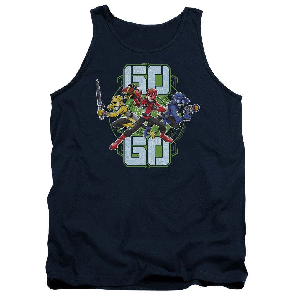 Power Rangers Go Go Mens Tank Top Shirt Navy Blue Officially Licensed