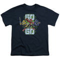 Power Rangers Go Go Kids Youth T Shirt Navy Blue Officially Licensed