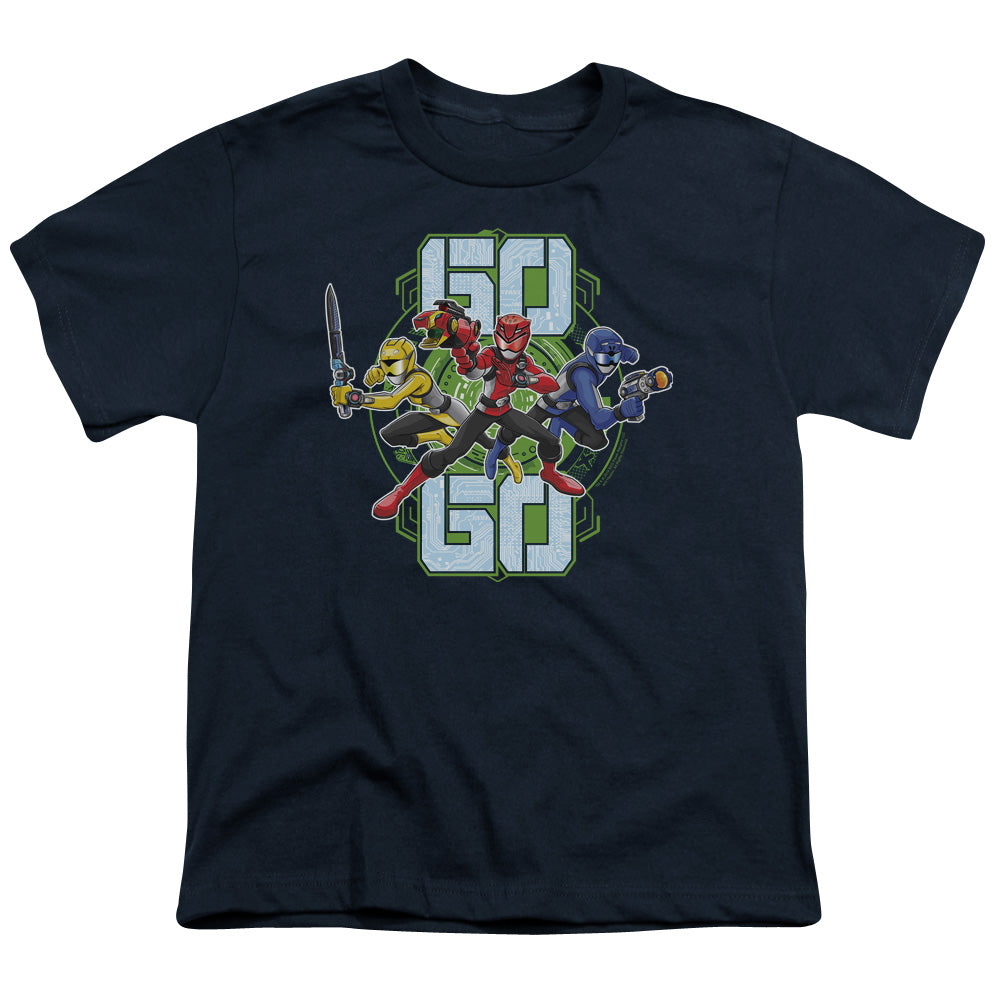 Power Rangers Go Go Kids Youth T Shirt Navy Blue Officially Licensed