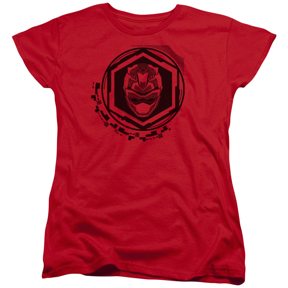 Power Rangers Red Ranger Womens T Shirt Red Officially Licensed