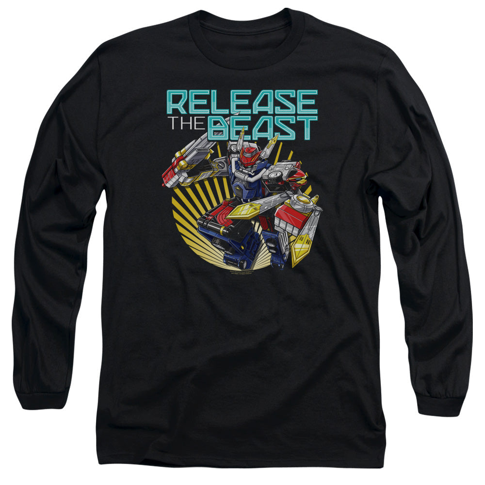 Power Rangers Beast Release Mens Long Sleeve Shirt Black Officially Licensed