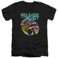 Power Rangers Beast Release Mens Slim Fit V-Neck T Shirt Black Officially Licensed