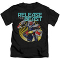 Power Rangers Beast Release Juvenile Kids Youth T Shirt Black Officially Licensed