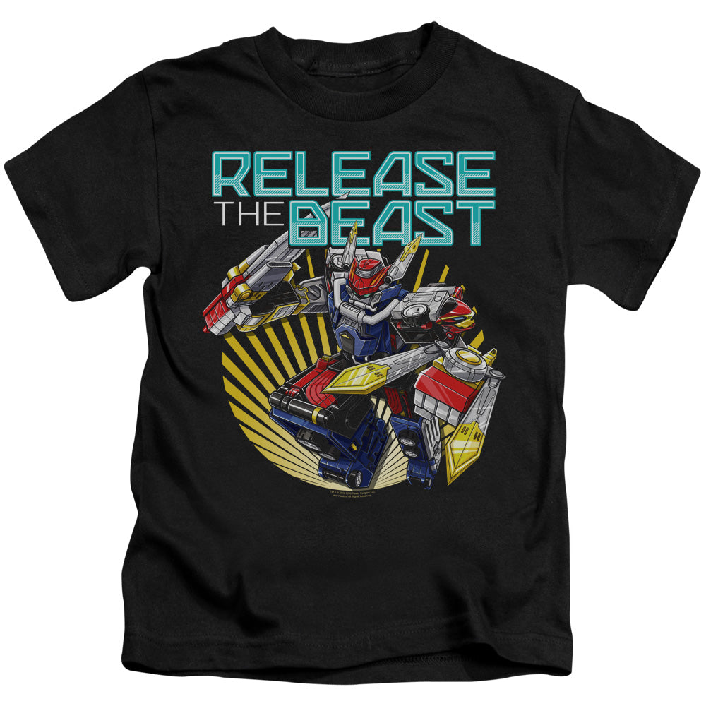 Power Rangers Beast Release Juvenile Kids Youth T Shirt Black Officially Licensed