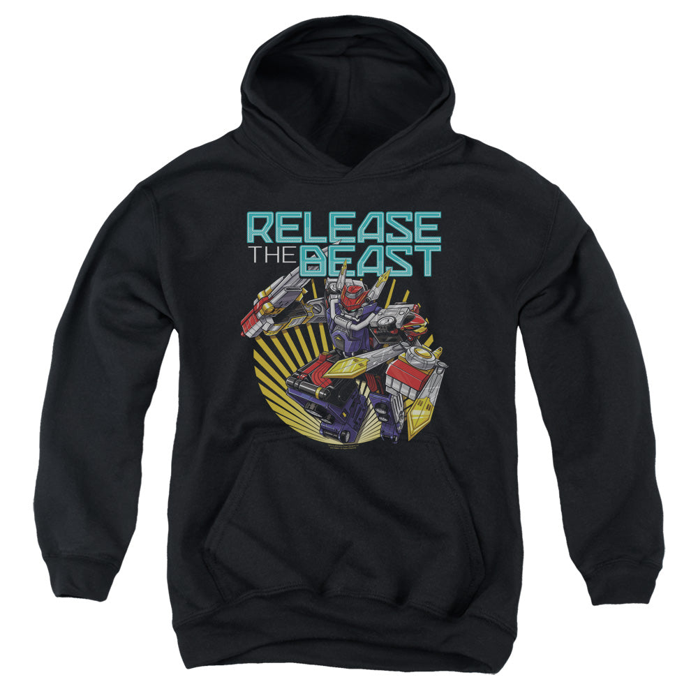 Power Rangers Beast Release Kids Youth Hoodie Black Officially Licensed