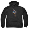 Power Rangers Bolt Sigil Mens Hoodie Black Officially Licensed