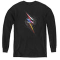 Power Rangers Bolt Sigil Long Sleeve Kids Youth T Shirt Black Officially Licensed