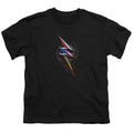 Power Rangers Bolt Sigil Kids Youth T Shirt Black Officially Licensed