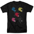 Power Rangers Line Helmets Mens T Shirt Black Officially Licensed
