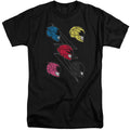 Power Rangers Line Helmets Mens Tall T Shirt Black Officially Licensed