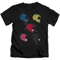 Power Rangers Line Helmets Juvenile Kids Youth T Shirt Black Officially Licensed