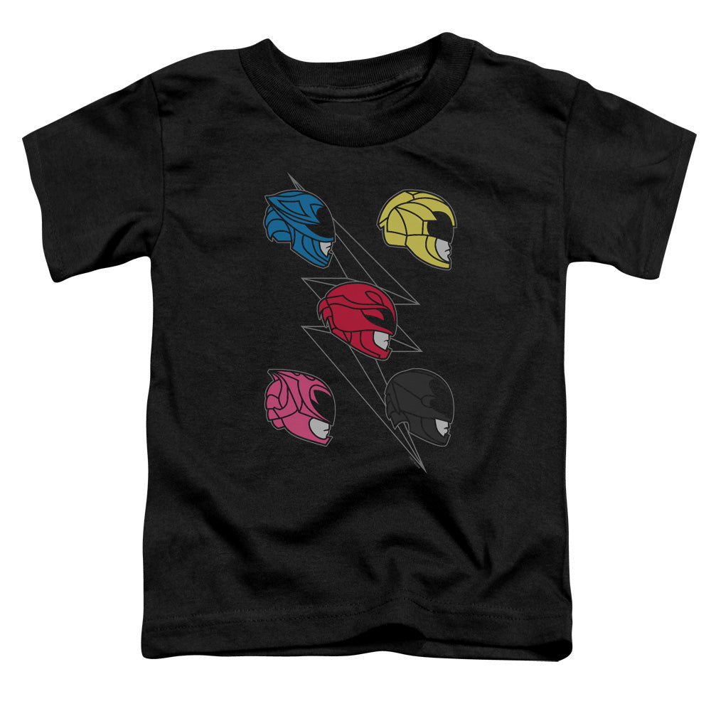 Power Rangers Line Helmets Toddler Kids Youth T Shirt Black Officially Licensed