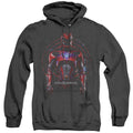 Power Rangers Red Ranger Heather Mens Hoodie Black Officially Licensed