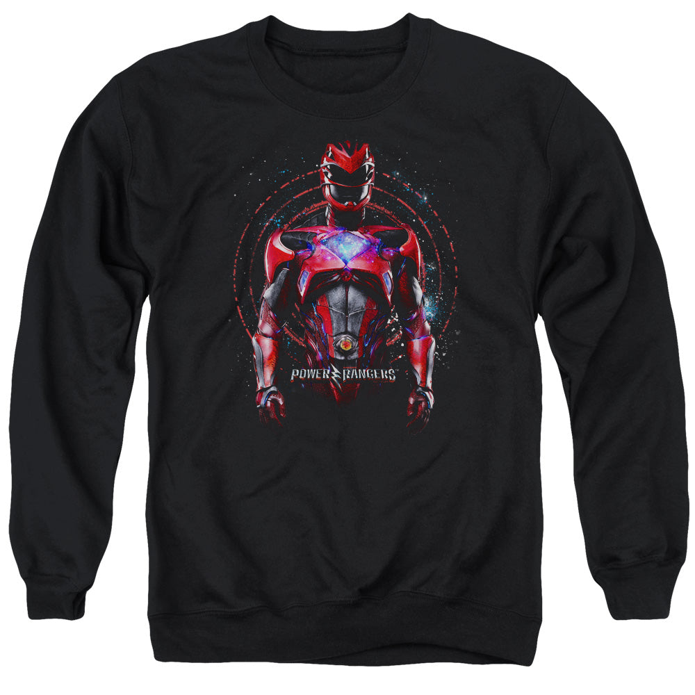 Power Rangers Red Ranger Mens Crewneck Sweatshirt Black Officially Licensed