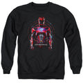 Power Rangers Red Ranger Mens Crewneck Sweatshirt Black Officially Licensed
