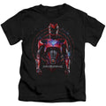 Power Rangers Red Ranger Juvenile Kids Youth T Shirt Black Officially Licensed