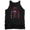 Power Rangers Red Ranger Mens Tank Top Shirt Black Officially Licensed