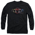 Power Rangers Head Group Mens Long Sleeve Shirt Black Officially Licensed