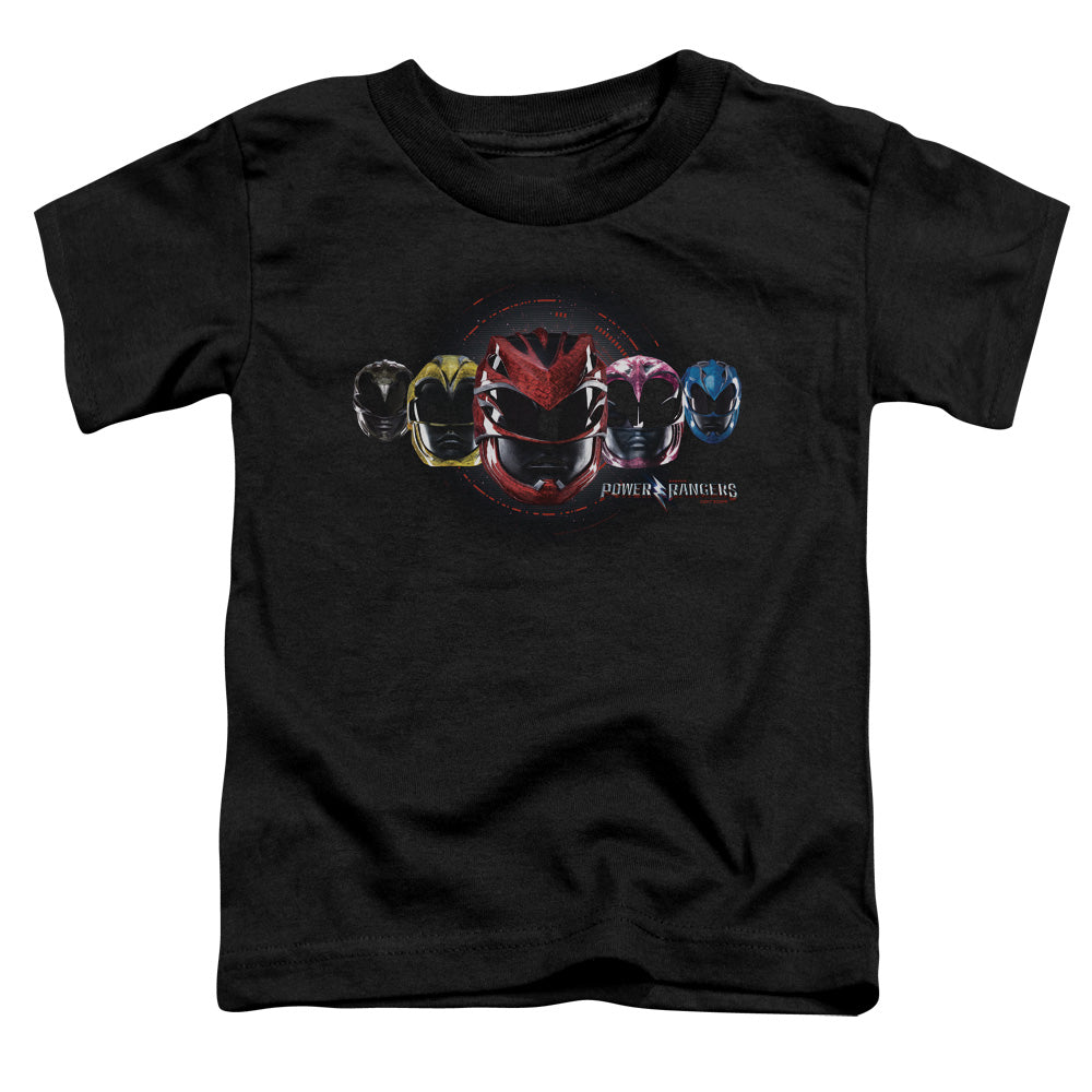 Power Rangers Head Group Toddler Kids Youth T Shirt Black Officially Licensed