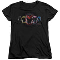 Power Rangers Head Group Womens T Shirt Black Officially Licensed