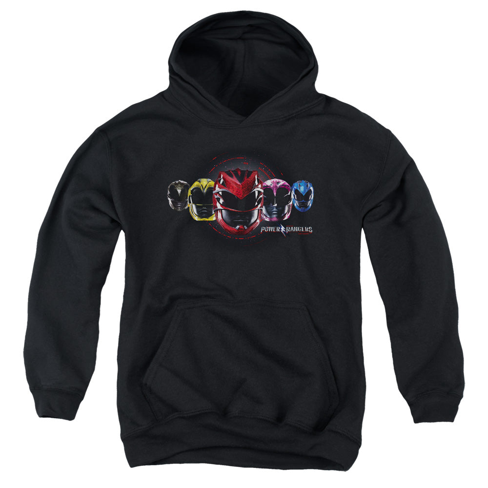 Power Rangers Head Group Kids Youth Hoodie Black Officially Licensed