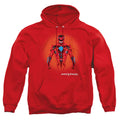 Power Rangers Red Power Ranger Graphic Mens Hoodie Red Officially Licensed