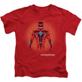 Power Rangers Red Power Ranger Graphic Juvenile Kids Youth T Shirt Red Officially Licensed