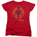 Power Rangers Red Power Ranger Graphic Womens T Shirt Red Officially Licensed