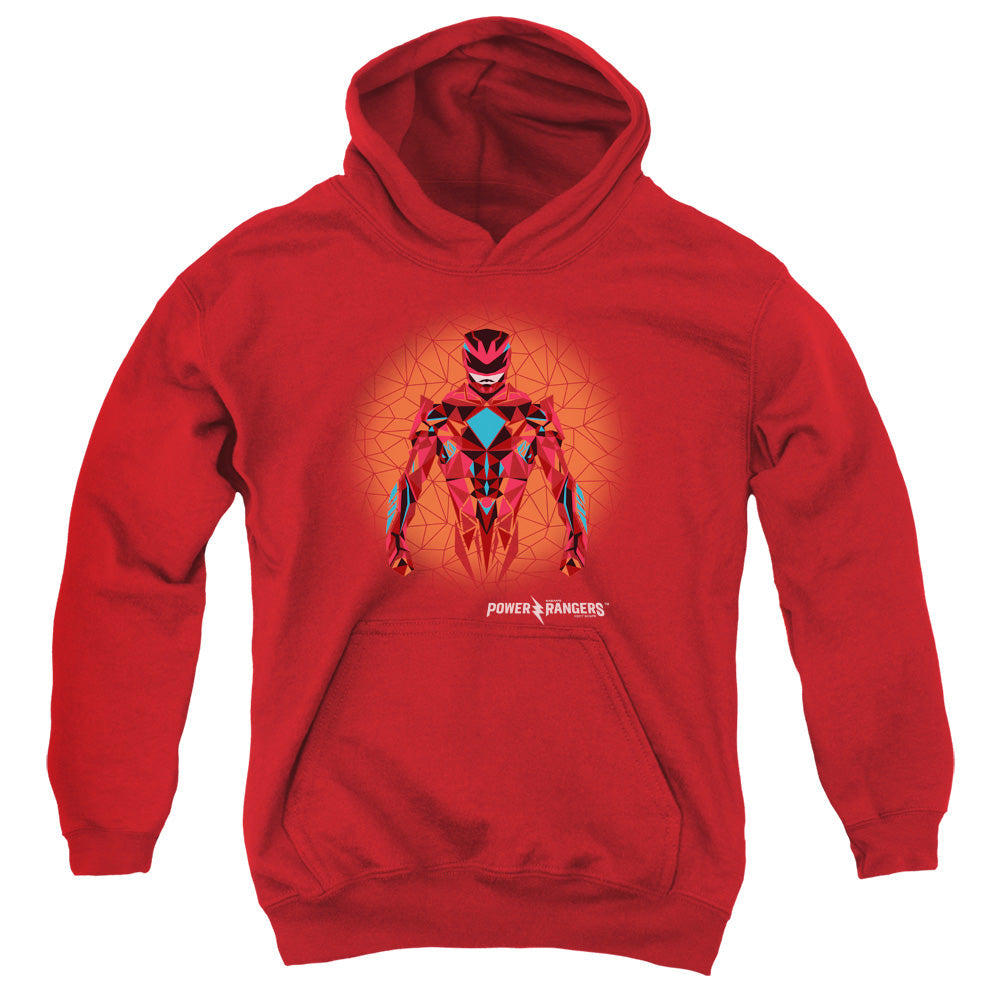 Power Rangers Red Power Ranger Graphic Kids Youth Hoodie Red Officially Licensed